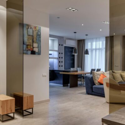 Photo by Max Vakhtbovycn Spacious modern lounge with glass decoration